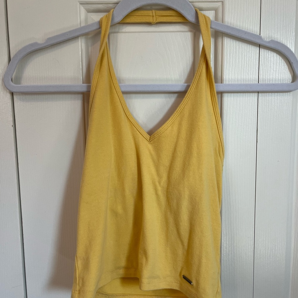 Yellow Hollister Halter Top XS